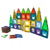 LEAN TOYS Conjunto de Blocos Magnéticos 3D Janelas Painéis Coloridos 56 unid.
