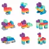 LEAN TOYS Blocos Sensoriais Macios em Saco para Crianças, Coloridos, 30 unid.