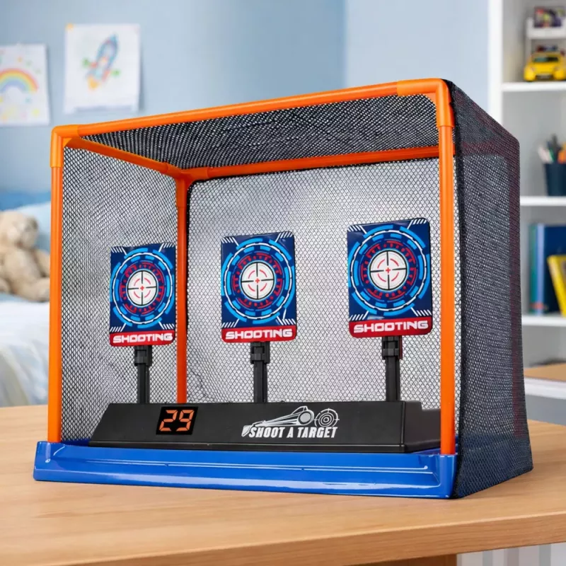 LEAN TOYS Alvo de Tiro Eletrónico com Contador LCD Digital e Alvos Móveis