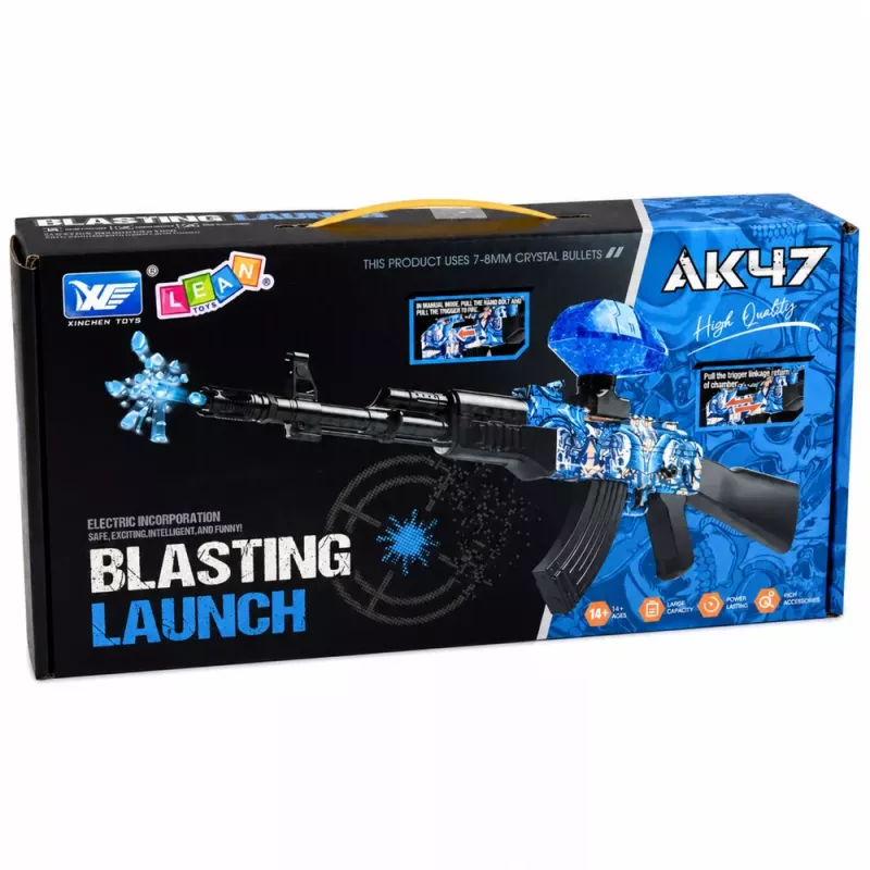 LEAN TOYS Espingarda AK47 de Bolas de Água Automática Elétrica 70 cm