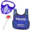 LEAN TOYS Conjunto de Polícia Colete Espingarda Máscara Walkie-Talkie Acessórios