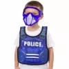 LEAN TOYS Conjunto de Polícia Colete Espingarda Máscara Walkie-Talkie Acessórios