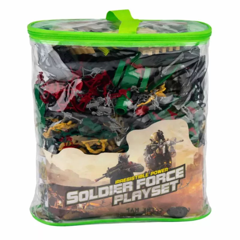 LEAN TOYS Base Militar Figuras Soldados Veículos Grande Conjunto Militar 300 Peças