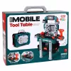 LEAN TOYS Conjunto DIY 2 em 1 Bancada de Trabalho Mala Oficina Chave de Fendas 78 Peças