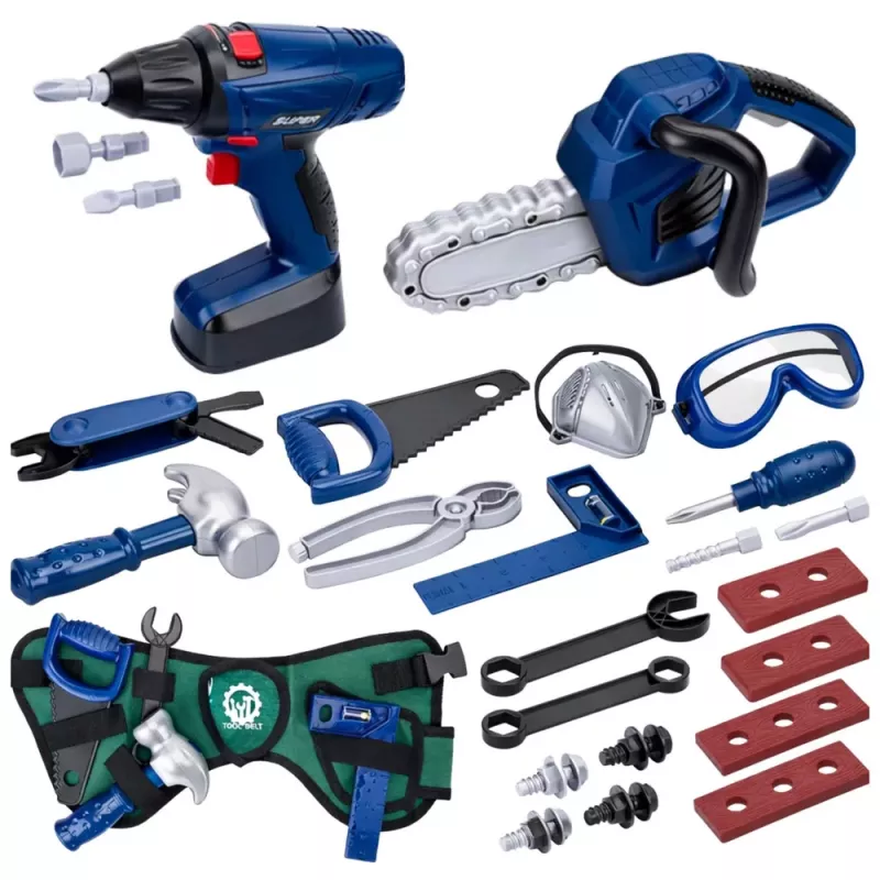 LEAN TOYS Caixa de Ferramentas DIY Conjunto de Chaves de Fendas 30 Peças