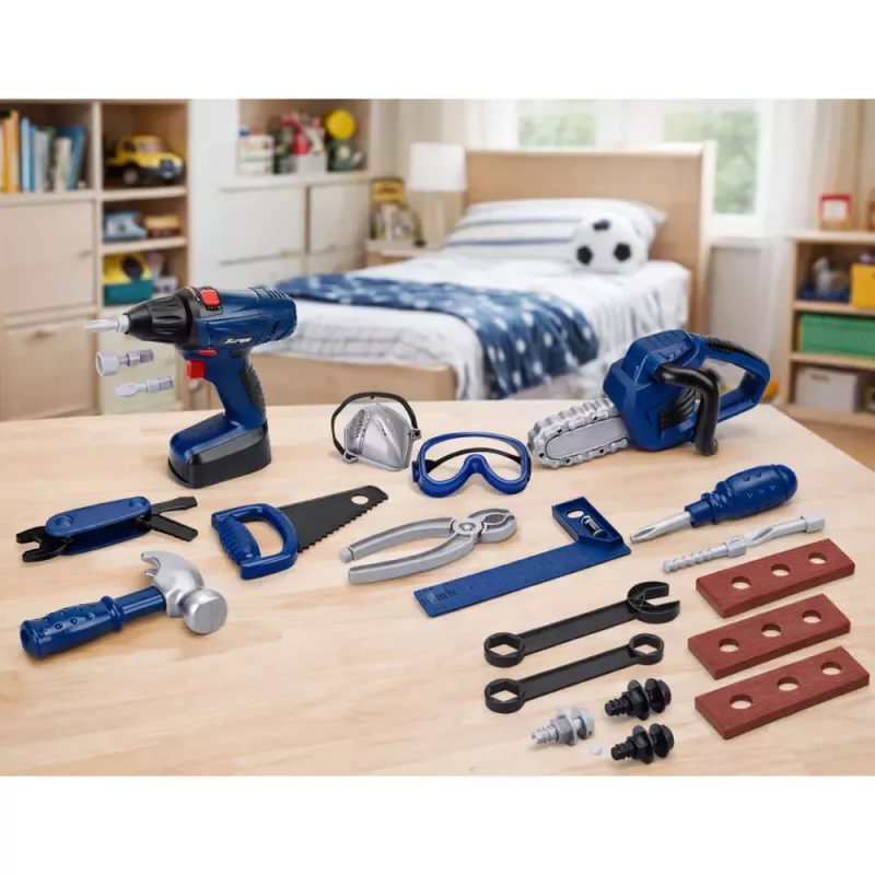 LEAN TOYS Caixa de Ferramentas DIY Conjunto de Chaves de Fendas 30 Peças