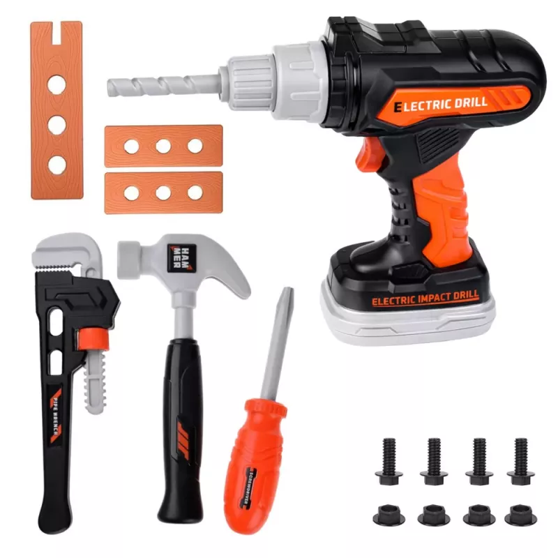 LEAN TOYS Conjunto de Ferramentas DIY em Saco Berbequim e Chaves de Fendas 25 Peças