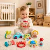 LEAN TOYS Conjunto de Maracas, Mordedores e Brinquedos para Bebés, Colorido, Móvel, 9 Peças