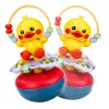 LEAN TOYS Pato Wanka Stand Up Educativo Interativo Sons Maraca Amarelo