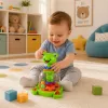 LEAN TOYS Pião de Rã Interativo com Bolas Giratórias para Bebés
