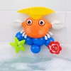 LEAN TOYS Conjunto de Banho Caranguejo Fonte Brinquedo Interativo com Ventosas