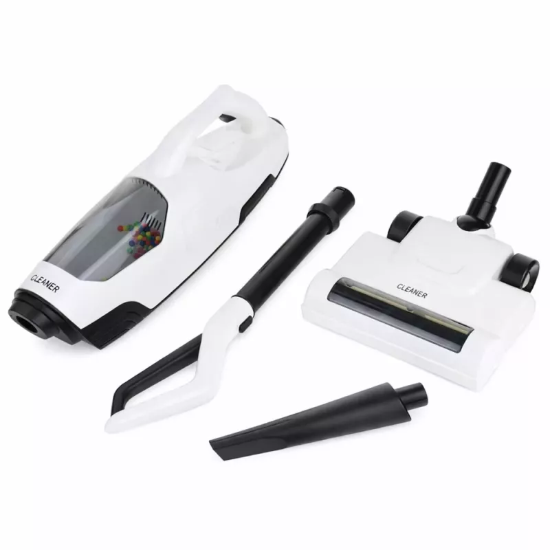 LEAN TOYS Aspirador de Brinquedo para Crianças Vertical e Manual 2 em 1 Função de Sucção Sons