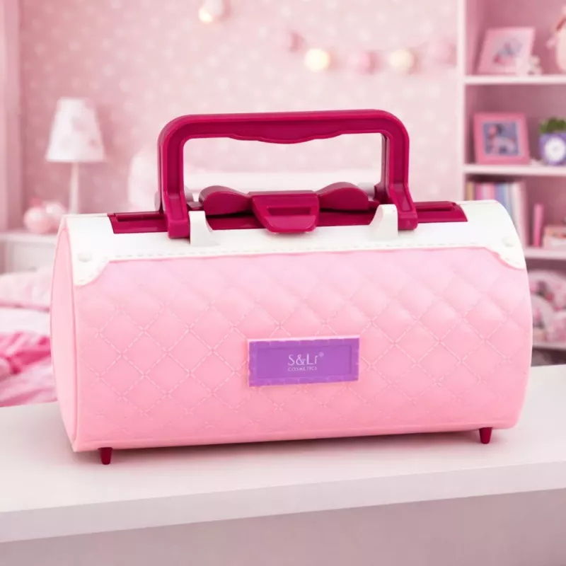 LEAN TOYS Conjunto de Beleza para Maquilhagem e Unhas Cosméticos Sombras Verniz Mala