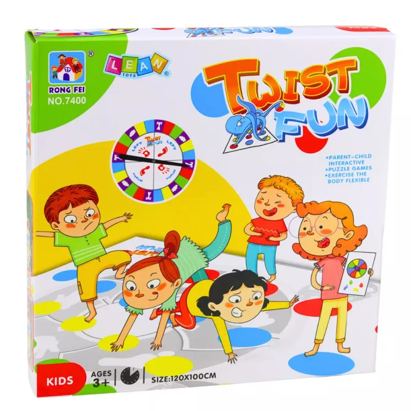 LEAN TOYS Tapete Divertido Family Twist Roda Aleatória Jogo de Arcada