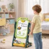 LEAN TOYS Quadro de Giz Magnético Dupla Face, Quadro Branco, Verde, 52 Peças