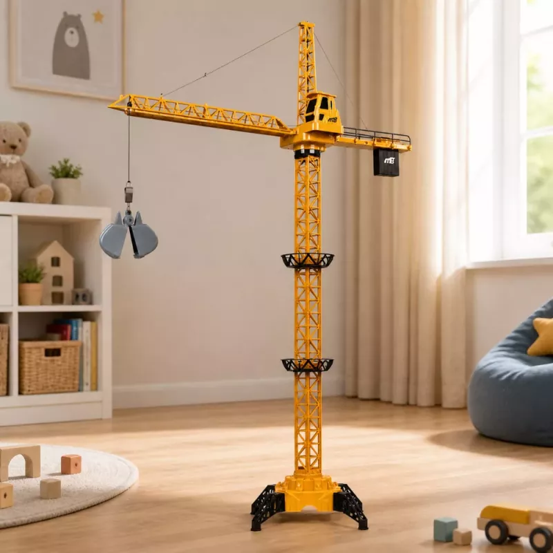 LEAN TOYS Grua de Construção com Comando RC Com Fio Rotação 360° 71 cm