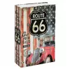 LEAN TOYS Cofre Livro com Chave Pequena Caixa de Dinheiro Route 66