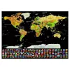 LEAN Poster Raspar Mapa do Mundo para Viajantes 82 x 59 cm