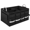 LEAN Organizador de Bagageira Grande Dobrável Preto 50L