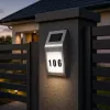 LEAN Candeeiro de Parede LED Solar com Iluminação de Números de Porta Aço Inoxidável