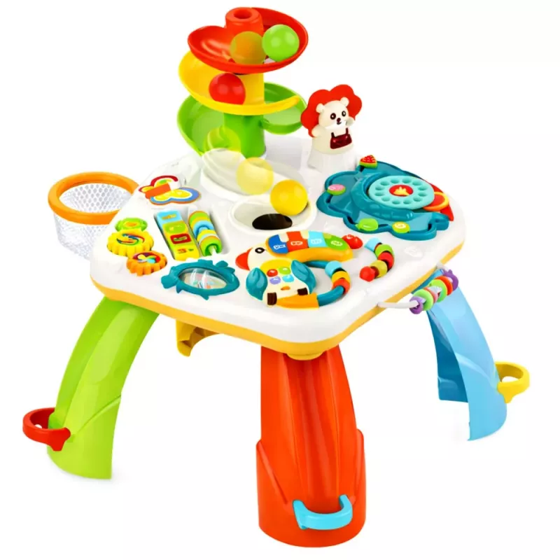 LEAN TOYS Mesa de Aprendizagem Piano Interativo Escorrega para Bolas Móvel El.