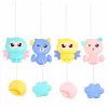 LEAN TOYS Projetor Carrossel de Berço 2 em 1 Melodias Sons de Animais Comando Rosa