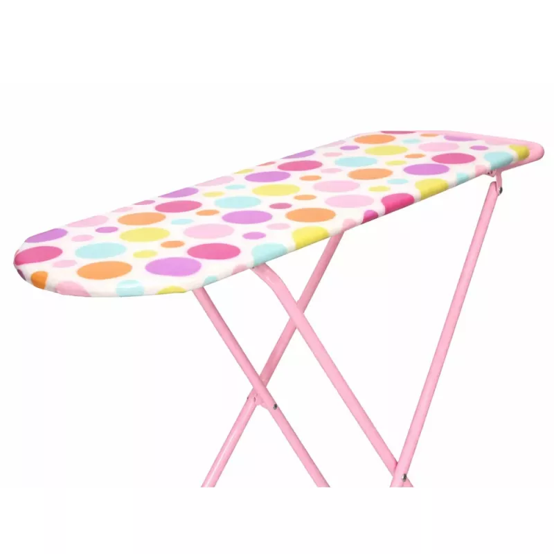 LEAN TOYS Tábua de Passar a Ferro de Metal Dobrável de Brinquedo para Crianças Dots 61 cm