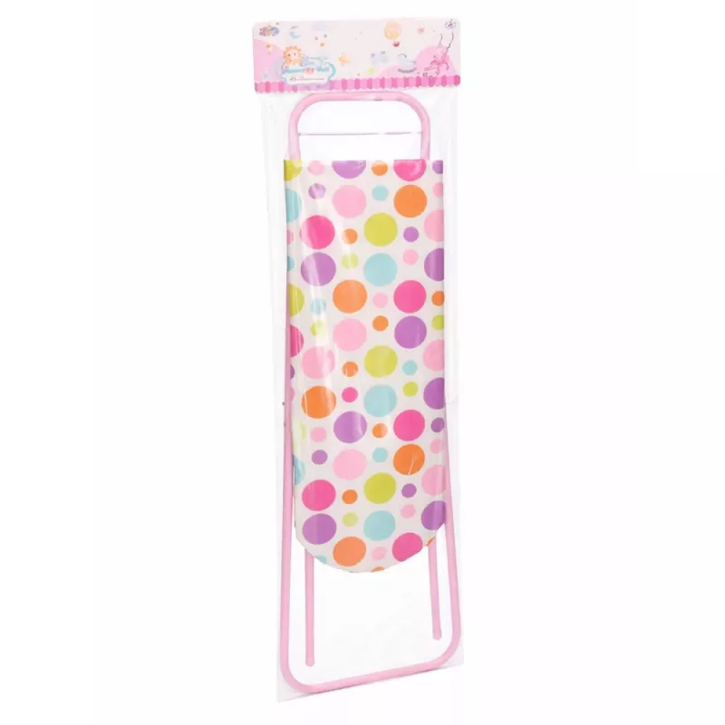 LEAN TOYS Tábua de Passar a Ferro de Metal Dobrável de Brinquedo para Crianças Dots 61 cm