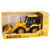 LEAN TOYS Máquinas de Construção Escavadora Carregadora Bulldozer com Rodas, Luzes, Sons - Amarelo
