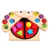 LEAN TOYS Jogo de Apanhar Joaninhas de Madeira Puzzle Educativo Classificador de Joaninhas