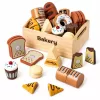 LEAN TOYS Conjunto de Mini Padaria de Madeira com Pão e Velcro em Caixa 10 unid.