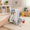 LEAN TOYS Livro Sensorial Macio com Elefante a Crepitar e a Apitar, Cinzento