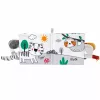 LEAN TOYS Livro Sensorial Macio com Elefante a Crepitar e a Apitar, Cinzento