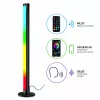 LEAN Candeeiro de Pé de Canto LED RGB com Modo de Música, Comando, App, 90cm