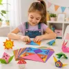 LEAN Conjunto de Origami com Papel Colorido e Livro de Instruções, 100 Folhas