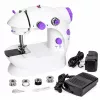 LEAN Mini Máquina de Costura com Luz LED, Portátil, 2 Modos, Acessórios, Pedal