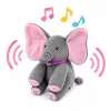 LEAN TOYS Peluche Elefante Interativo Move Orelhas Toca Melodias Jogo Cucu