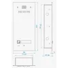 Posto de rua ACO FAM-P-1NPACC para embutir com leitor RFID para 1 participante, prateado