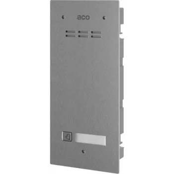 Posto de rua ACO FAM-P-1NPACC para embutir com leitor RFID para 1 participante, prateado