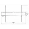 ART AR-95 suporte de parede fixo para TV para ecrãs de 55-100 polegadas, capacidade de carga 140 kg, VESA 900x600, perfil 33 mm, preto
