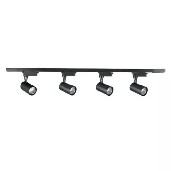 Foco de Calha LED Sistema STR-4X15W-B 15W 4 Focos 60W 5200lm 4000K Preto