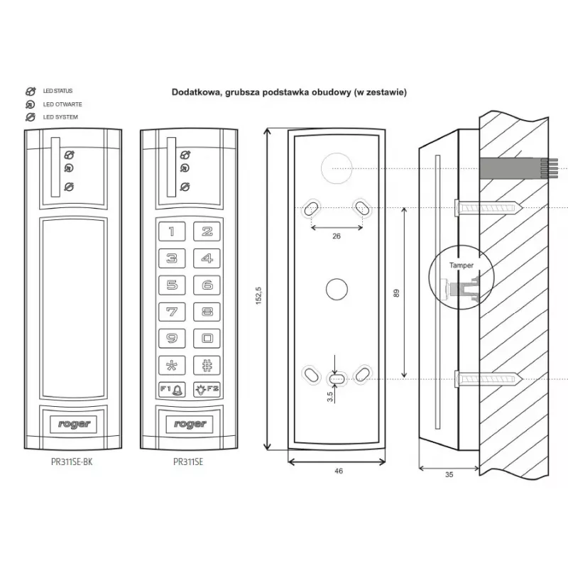 Controlador de acesso ROGER PR311SE-G