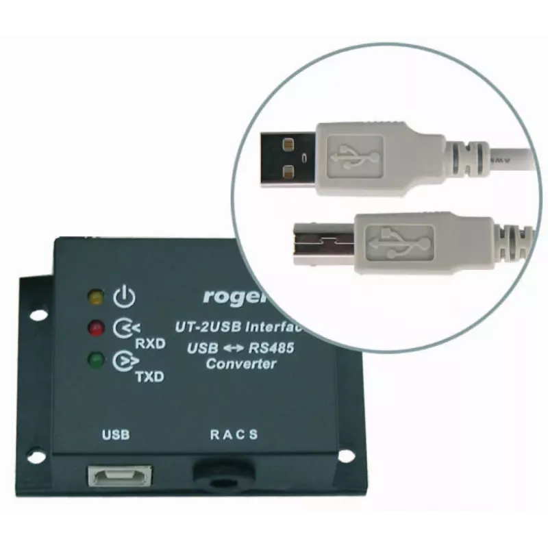 Interface USB ROGER UT-2 - cabo de programação para automatismos de portões