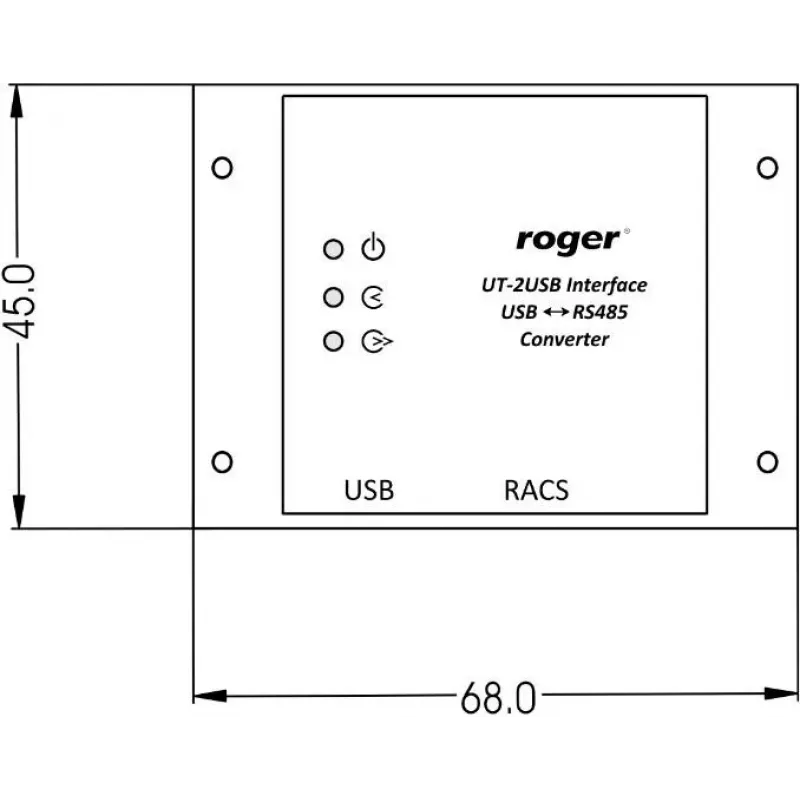 Interface USB ROGER UT-2 - cabo de programação para automatismos de portões