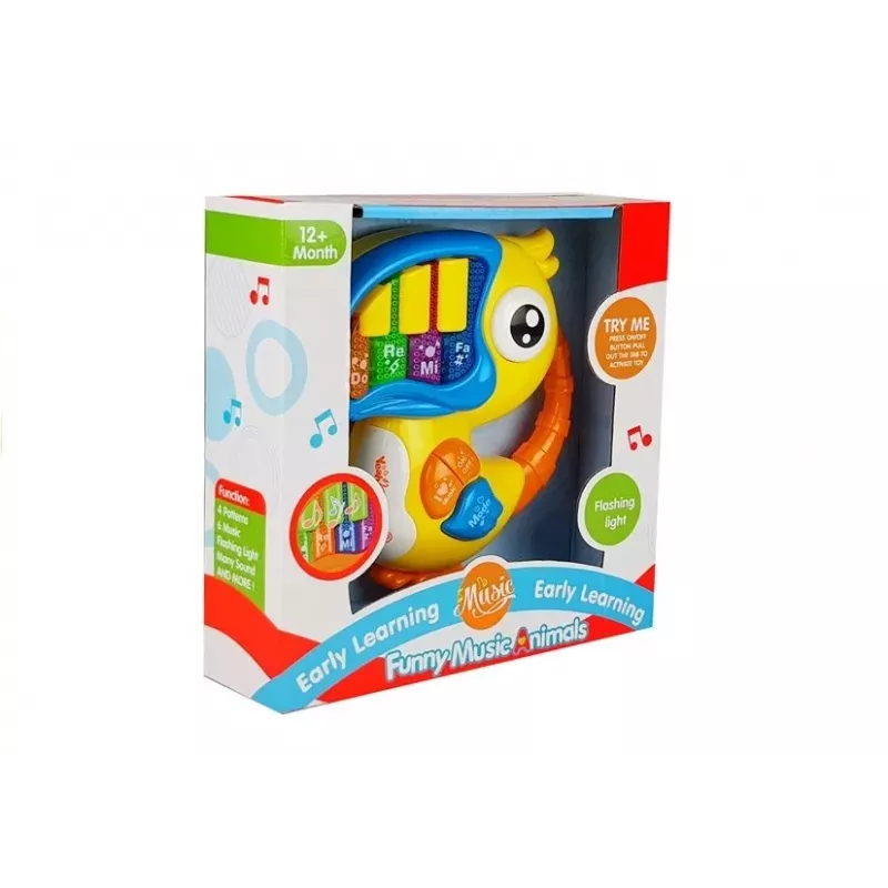 Piano papagaio educativo de aprendizagem precoce LEAN TOYS amarelo