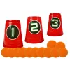 Arma de bola macia LEAN TOYS com espingarda para praticar a pontaria com copos alvo