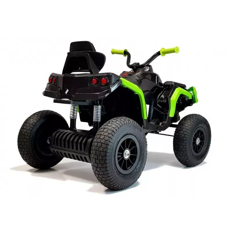 BDM0906 quad elétrico de montar com rodas insufláveis, luzes LED, MP3, preto