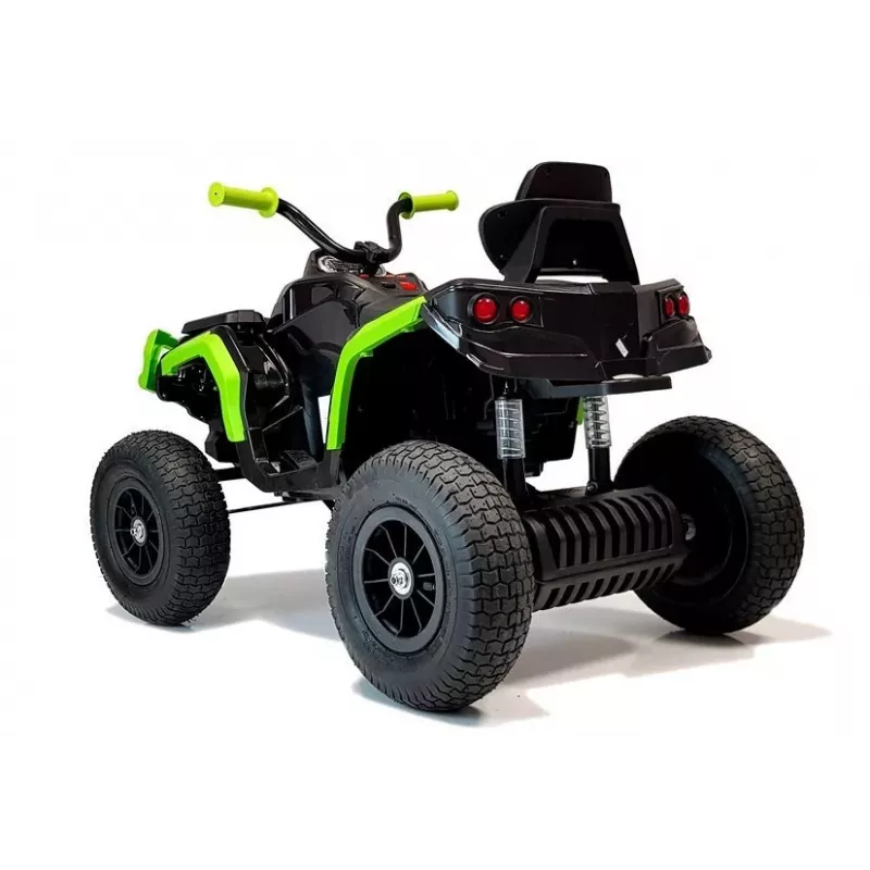 BDM0906 quad elétrico de montar com rodas insufláveis, luzes LED, MP3, preto