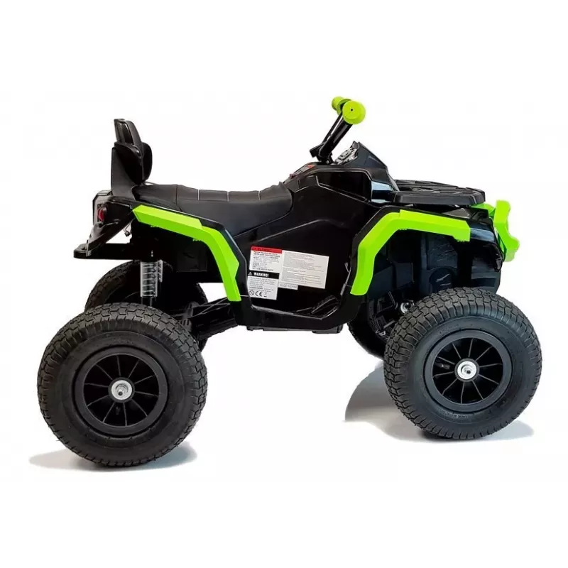 BDM0906 quad elétrico de montar com rodas insufláveis, luzes LED, MP3, preto