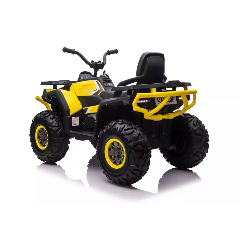 Quad elétrico para crianças QUAD LOCK XMX607 com luzes LED MP3 - amarelo